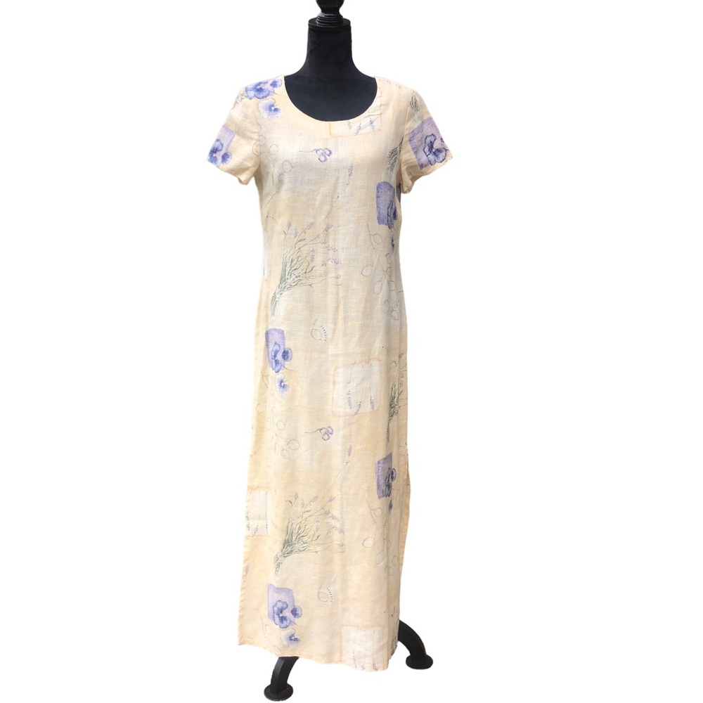 Vintage Sweet Jessie Herb Linen Dress size Medium - Picture 8 of 9